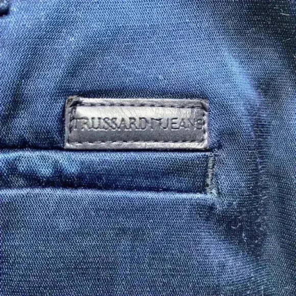 Trussardi Italy Dark Navy Pleated High Waist Women Pants. Italy size 40 (US 4) - Picture 7 of 12